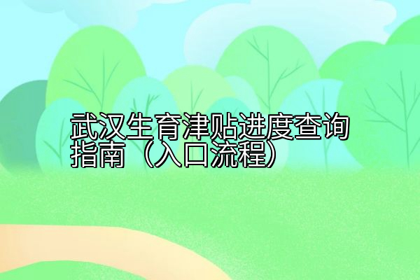 武汉生育津贴进度查询指南（入口流程）