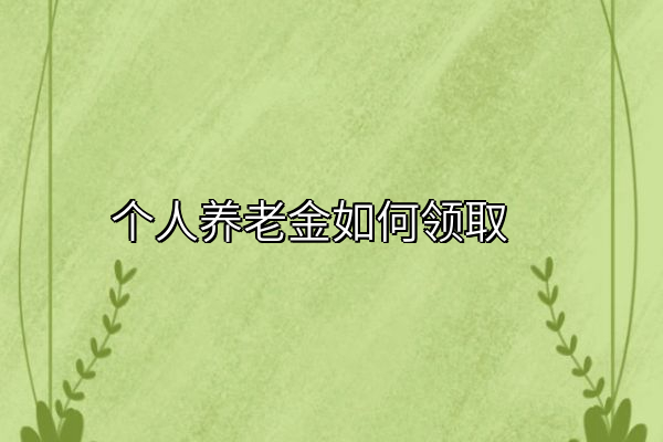 个人养老金如何领取