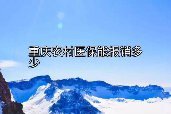 重庆农村医保能报销多少
