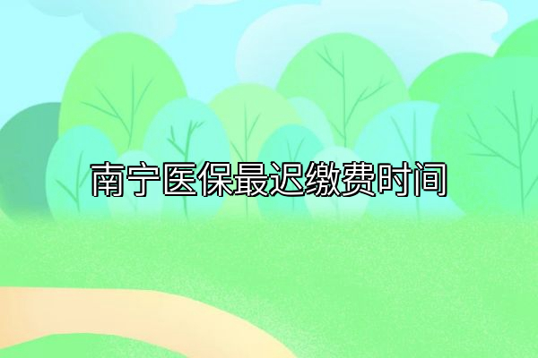 南宁医保最迟缴费时间