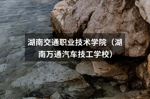 湖南交通职业技术学院(湖南万通汽车技工学校)