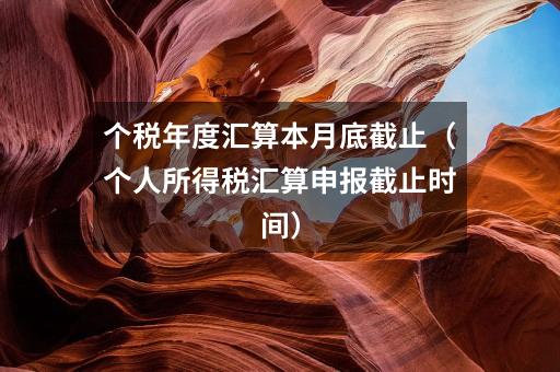 个税年度汇算本月底截止(个人所得税汇算申报截止时间)
