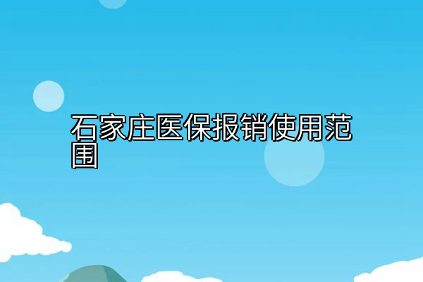 石家庄医保报销使用范围