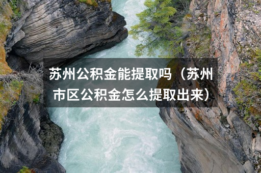 苏州公积金能提取吗(苏州市区公积金怎么提取出来)