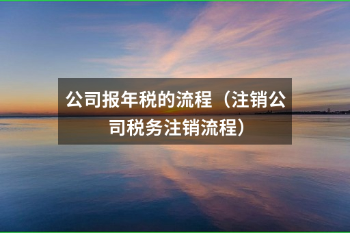 公司报年税的流程(注销公司税务注销流程)