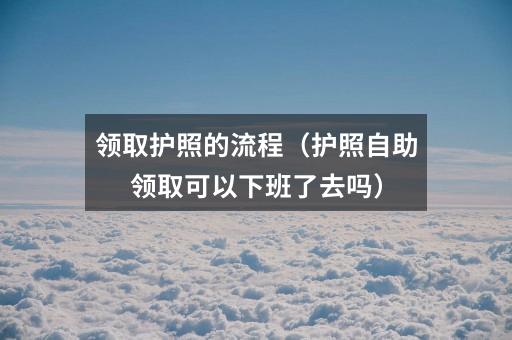 领取护照的流程(护照自助领取可以下班了去吗)