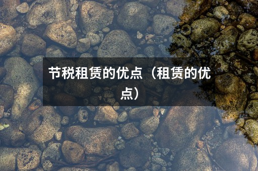节税租赁的优点(租赁的优点)