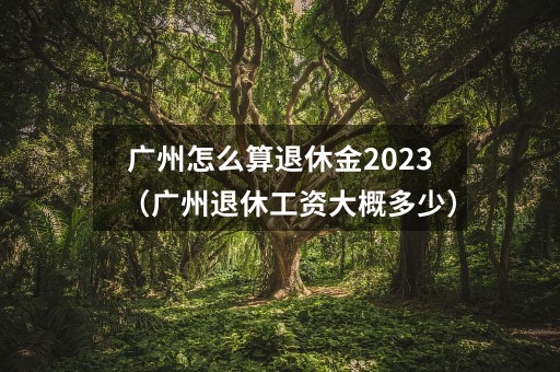 广州怎么算退休金2023(广州退休工资大概多少)