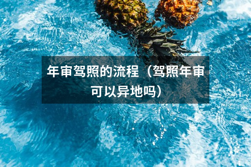 年审驾照的流程(驾照年审可以异地吗)