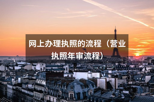 网上办理执照的流程(营业执照年审流程)