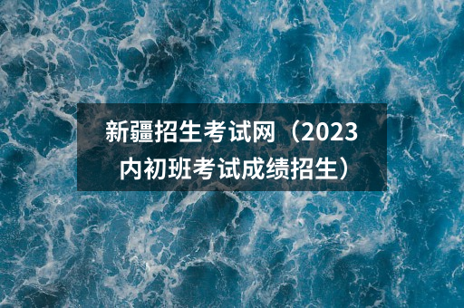 新疆招生考试网（2023内初班考试成绩招生）