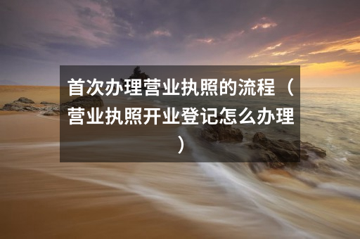 首次办理营业执照的流程（营业执照开业登记怎么办理）