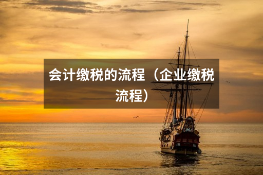 会计缴税的流程(企业缴税流程)
