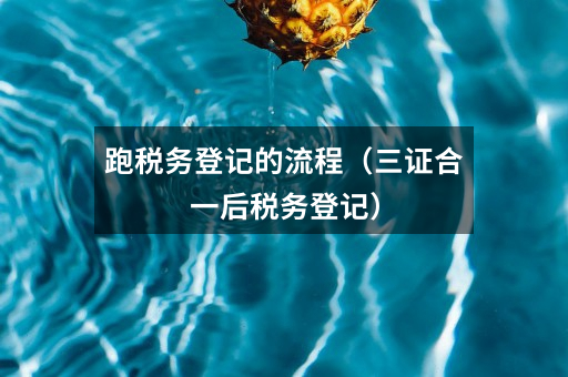 跑税务登记的流程(三证合一后税务登记)