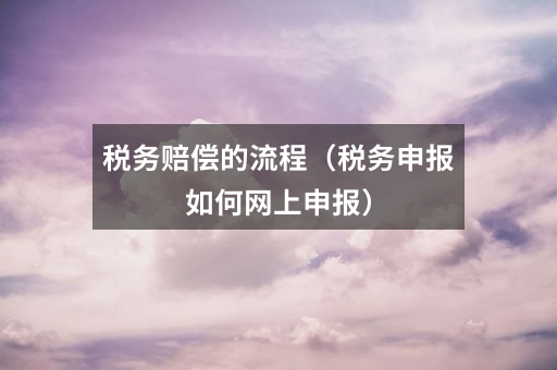 税务赔偿的流程(税务申报如何网上申报)