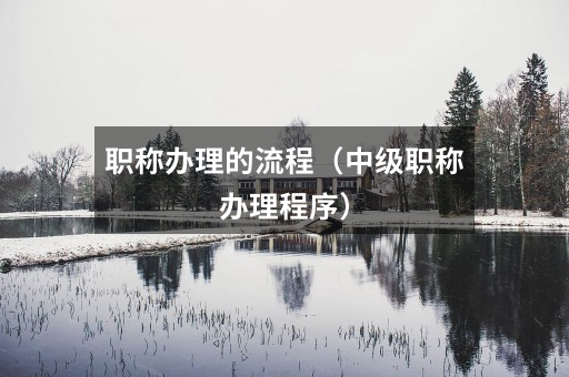 职称办理的流程(中级职称办理程序)