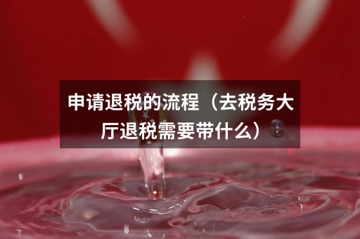 申请退税的流程(去税务大厅退税需要带什么)