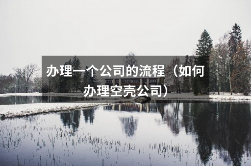 办理一个公司的流程(如何办理空壳公司)