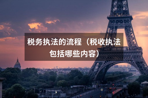 税务执法的流程（税收执法包括哪些内容）