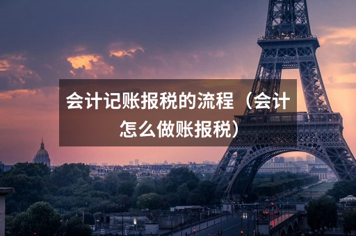 会计记账报税的流程(会计怎么做账报税)