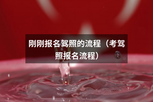 刚刚报名驾照的流程(考驾照报名流程)