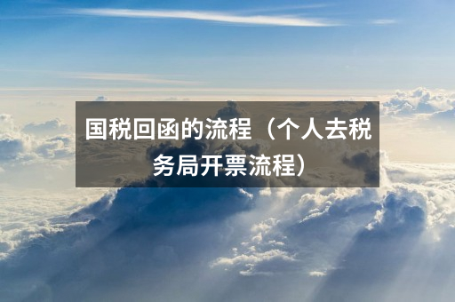 国税回函的流程(个人去税务局开票流程)