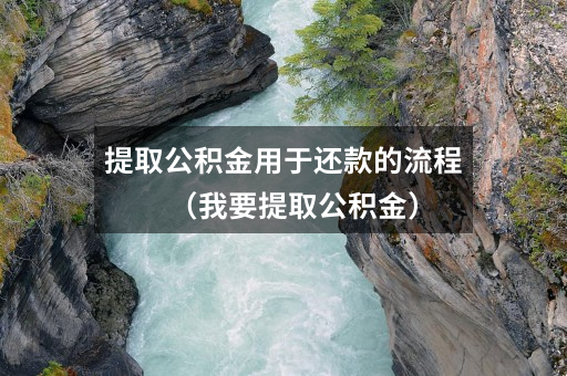 提取公积金用于还款的流程(我要提取公积金)